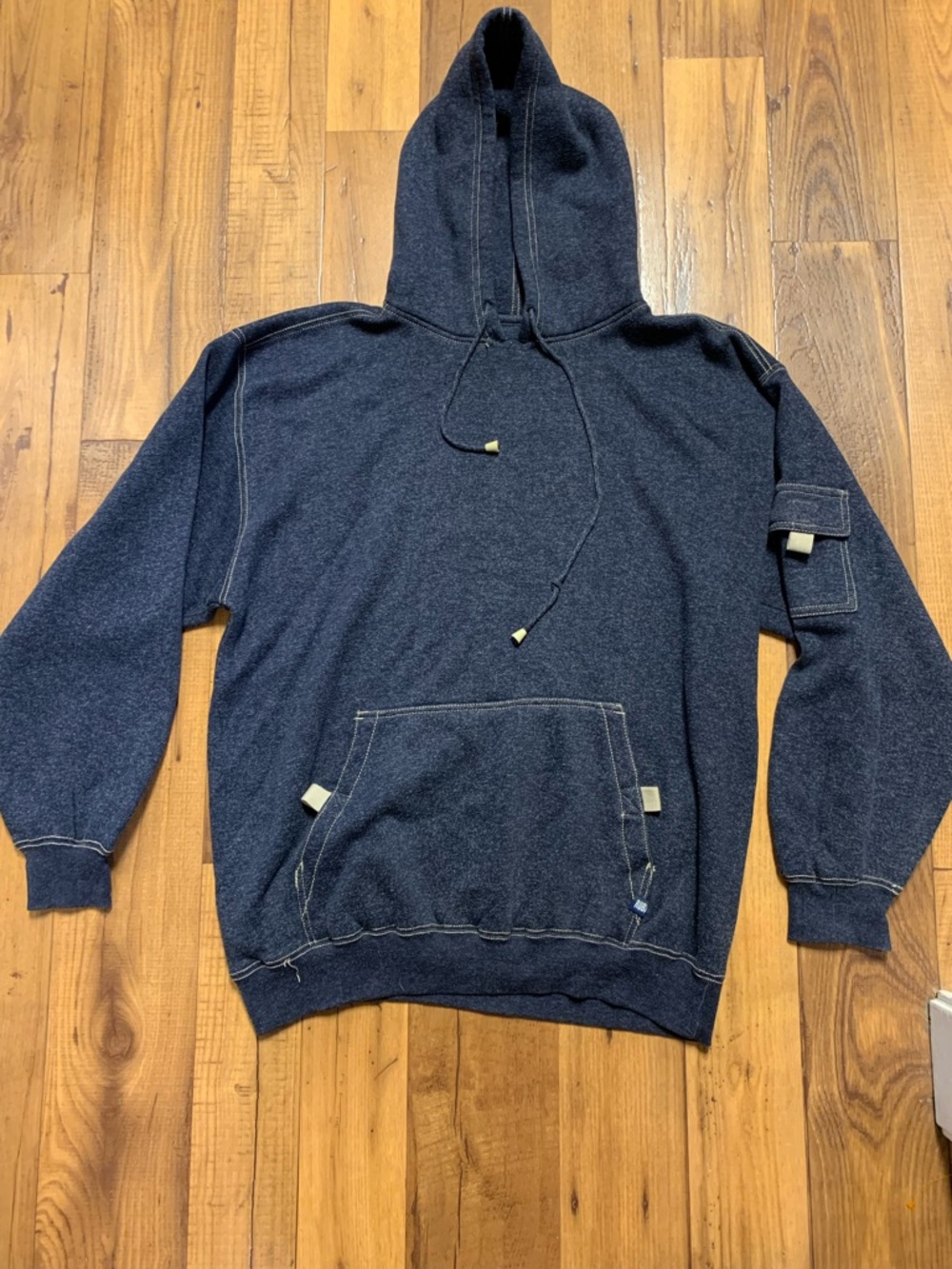 RUBA XL Navy Contrast Stitch Workwear Hoodie
Utility Pocket Streetwear